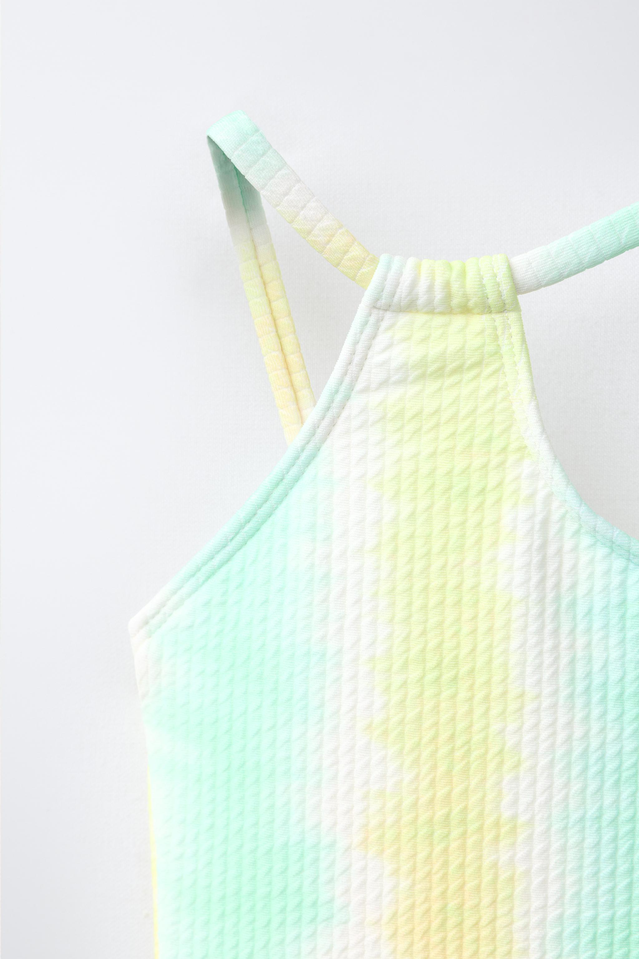 6-14/ YEARS TIE DYE STRIPED SWIMSUIT